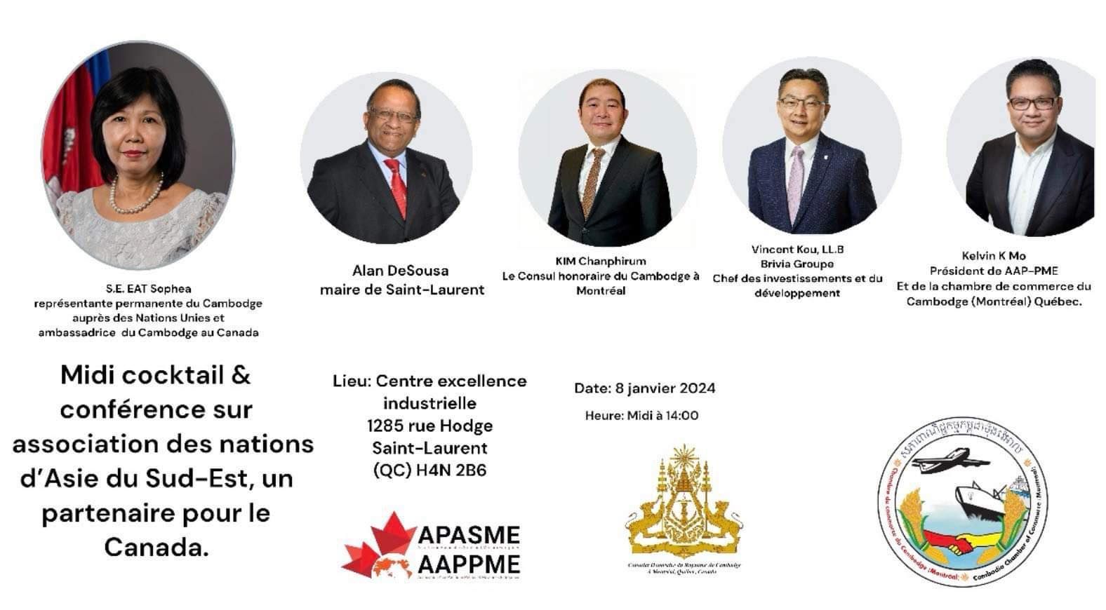Midi cocktail & conférence sur l’association des nations d’Asie du Sud-Est - Un partenaire d’affaires pour le Canada