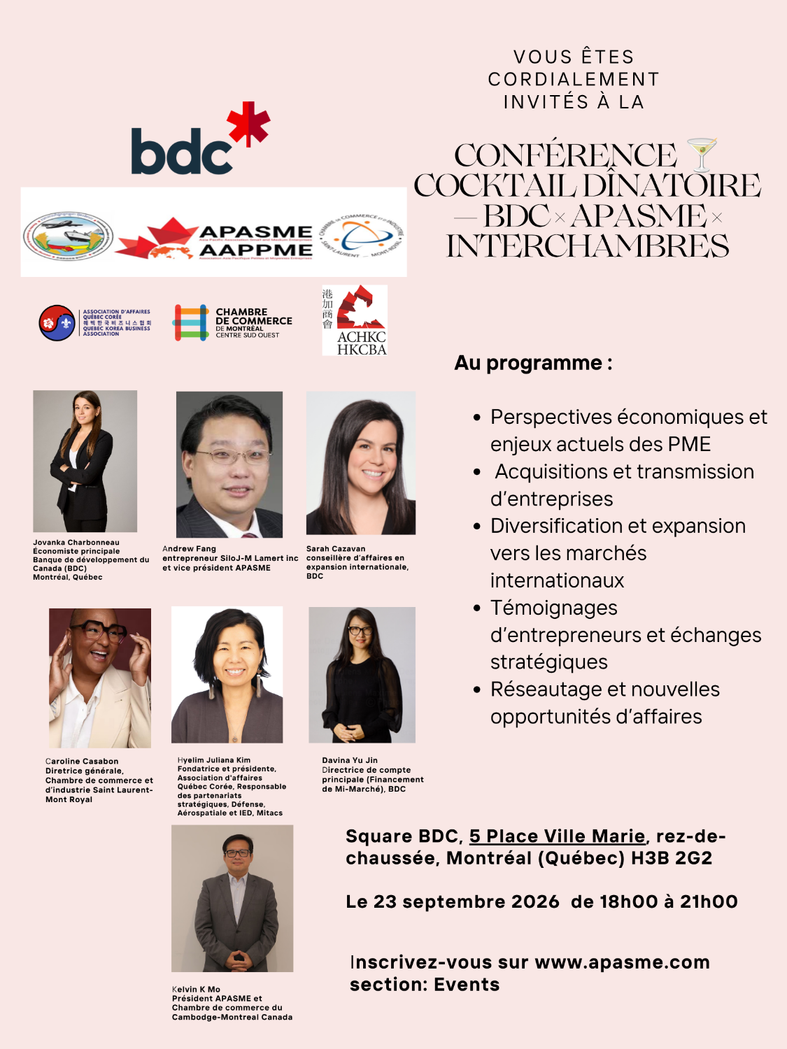 BDC × APASME × INTER-CHAMBER BUSINESS COCKTAIL