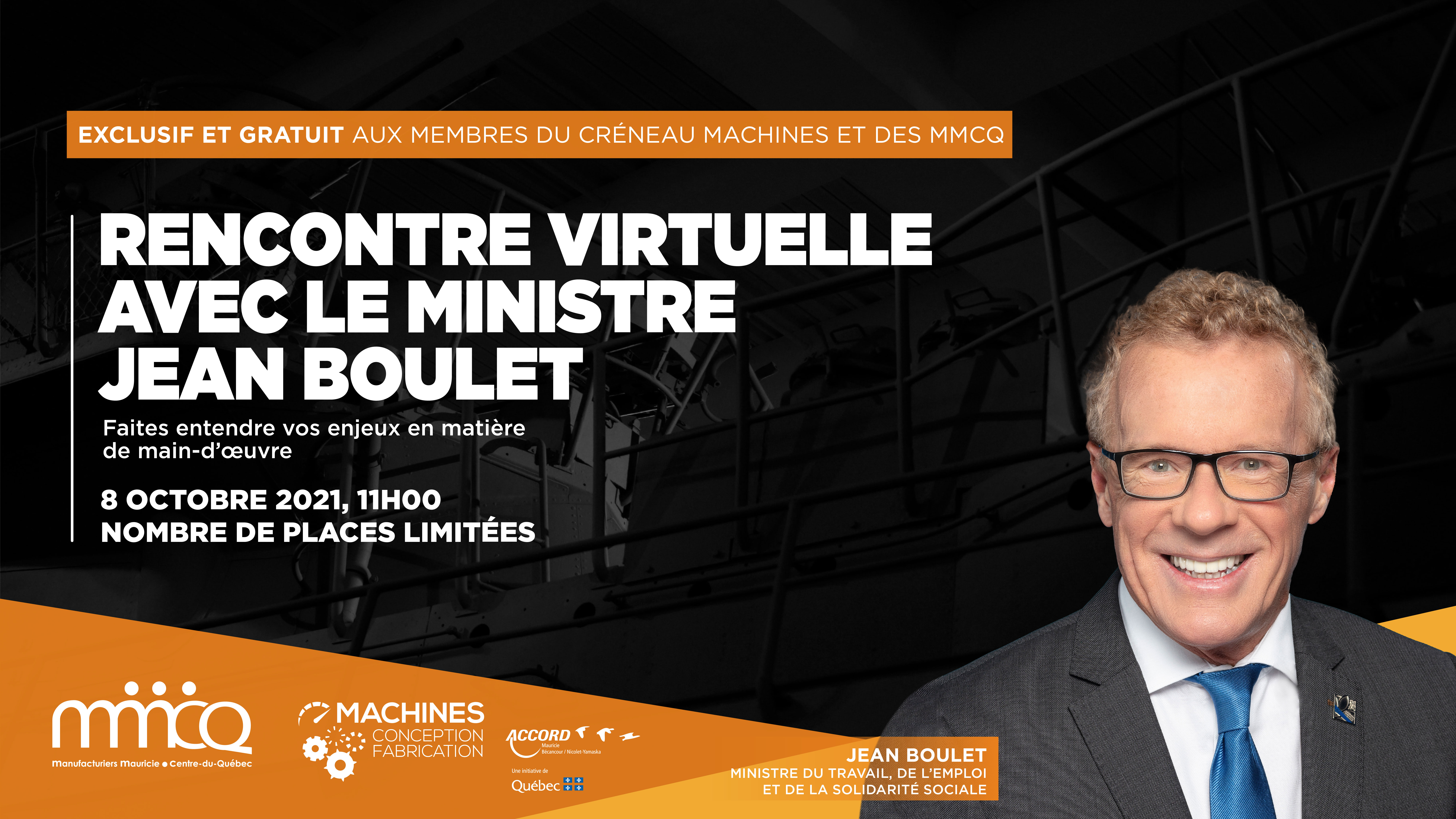 Rencontre privée avec le ministre Jean Boulet