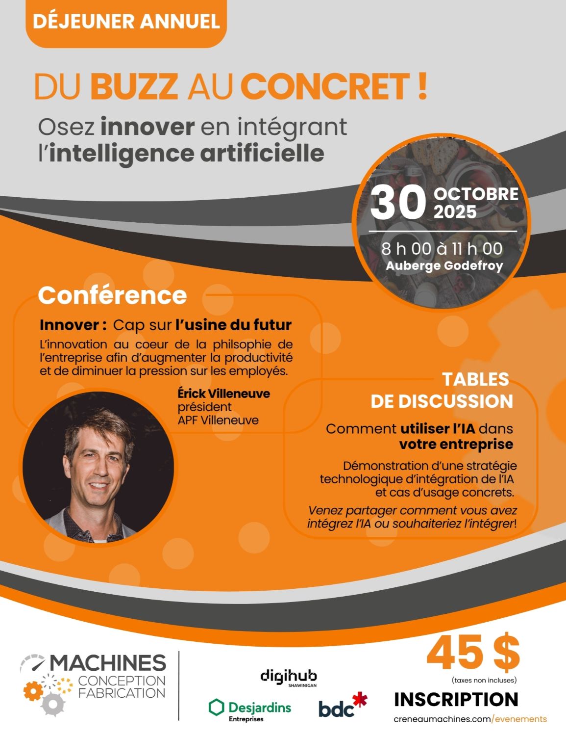 Déjeuner - Conférence : Du buzz au concret - Osez innover en intégrant l'intelligence artificielle
