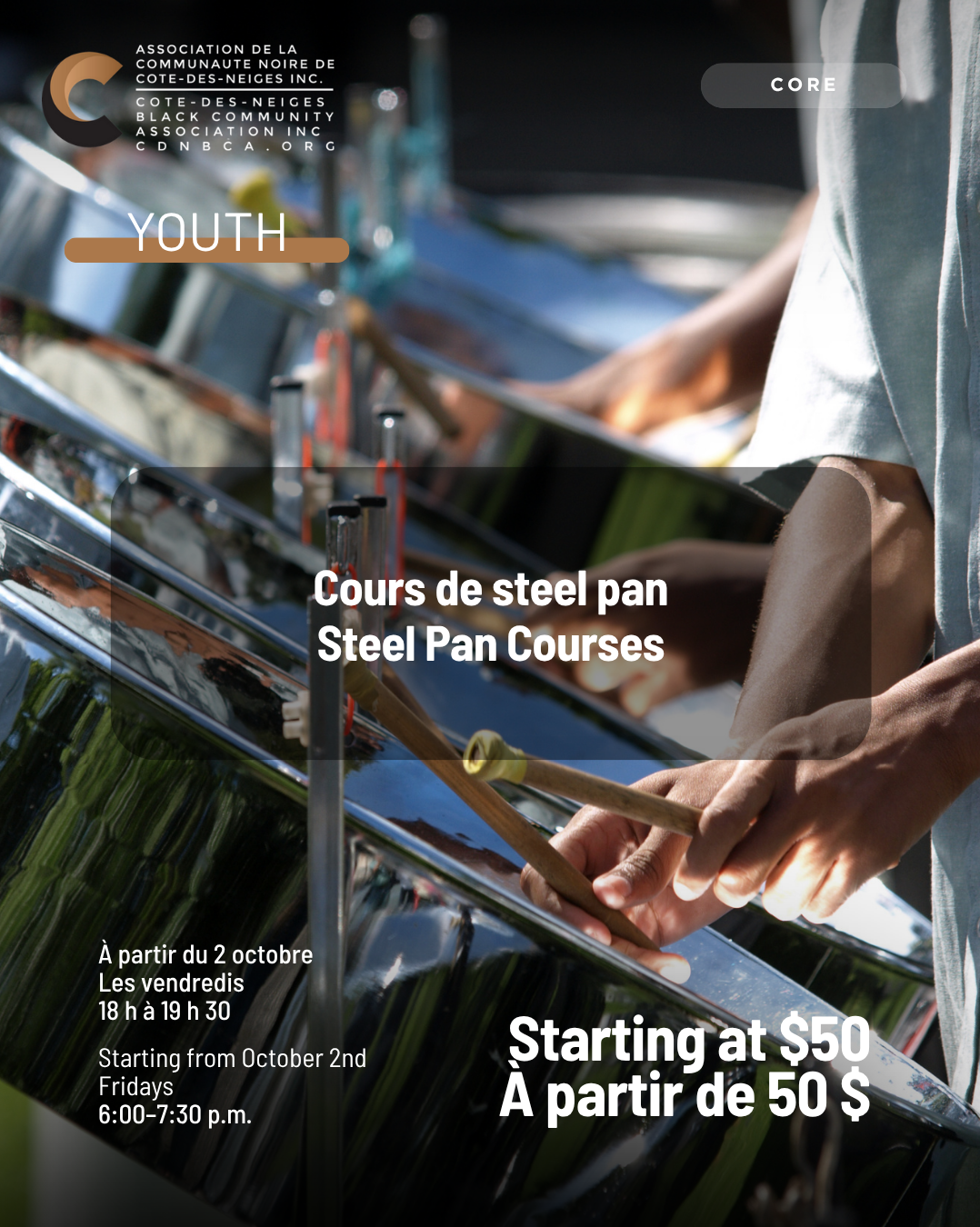 Youth Steel Pan Courses - FALL