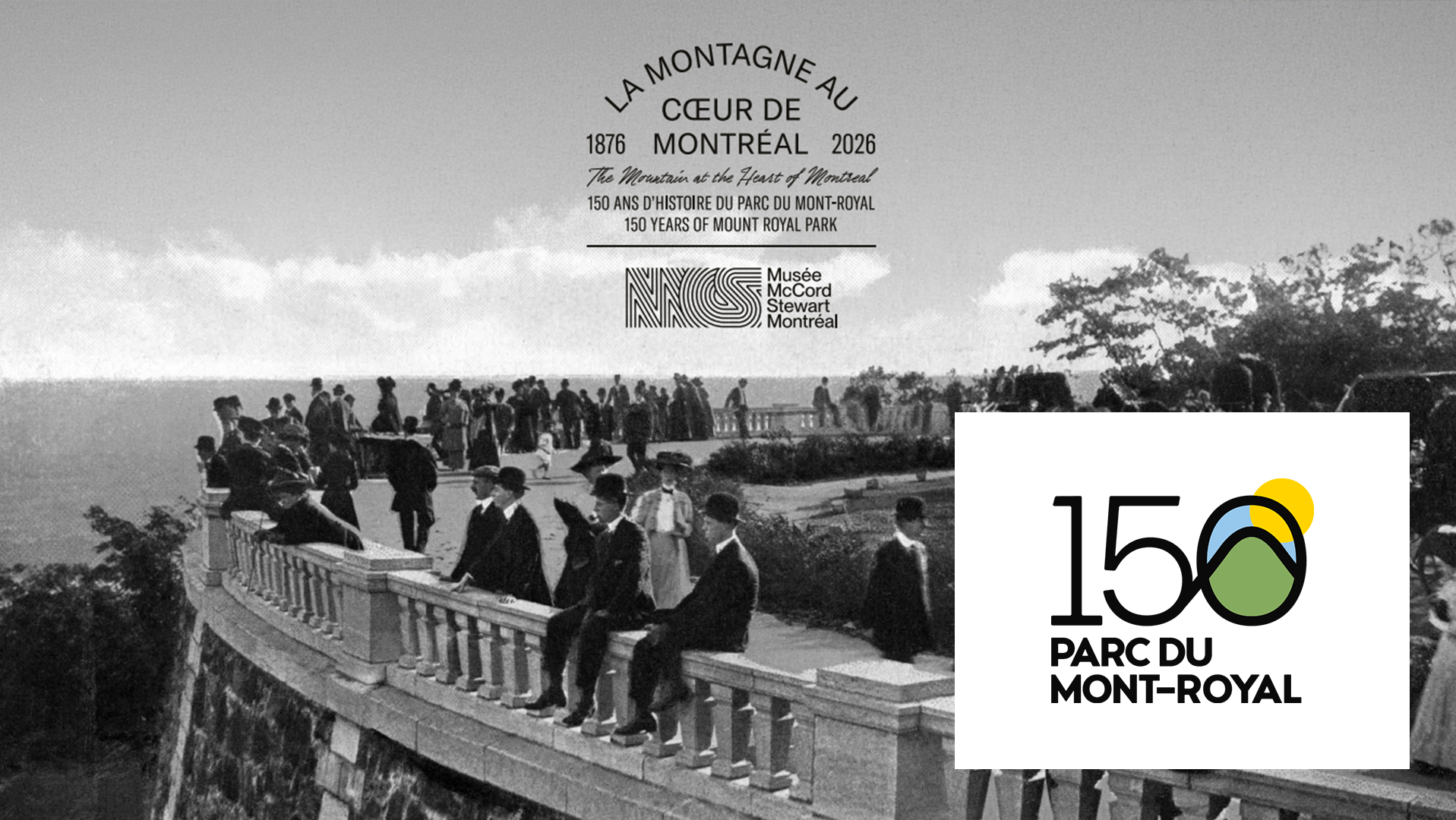 Exposition extérieure: La montagne au cœur de Montréal. 150 ans d’histoire du parc du Mont-Royal