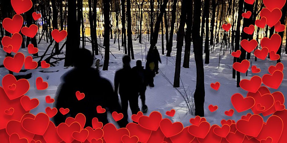 Snowshoe Tour : By the Glow of the City Lights - Valentine’s Day Special