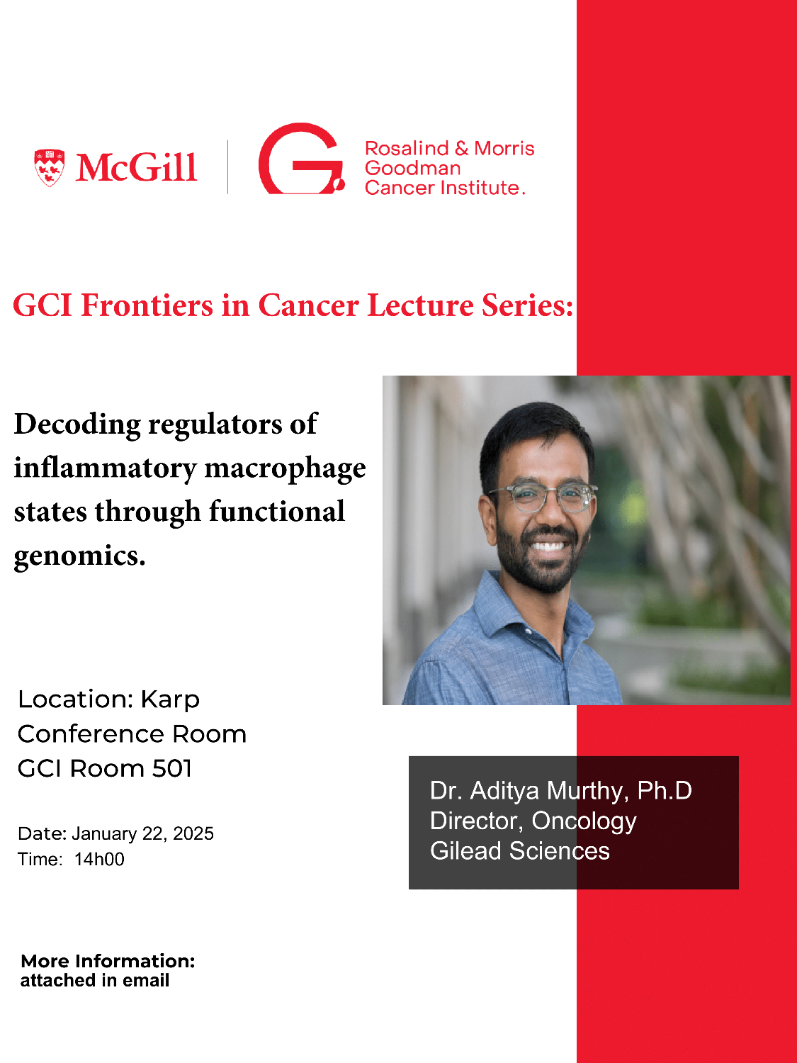 GCI Frontiers in Cancer Lecture Series