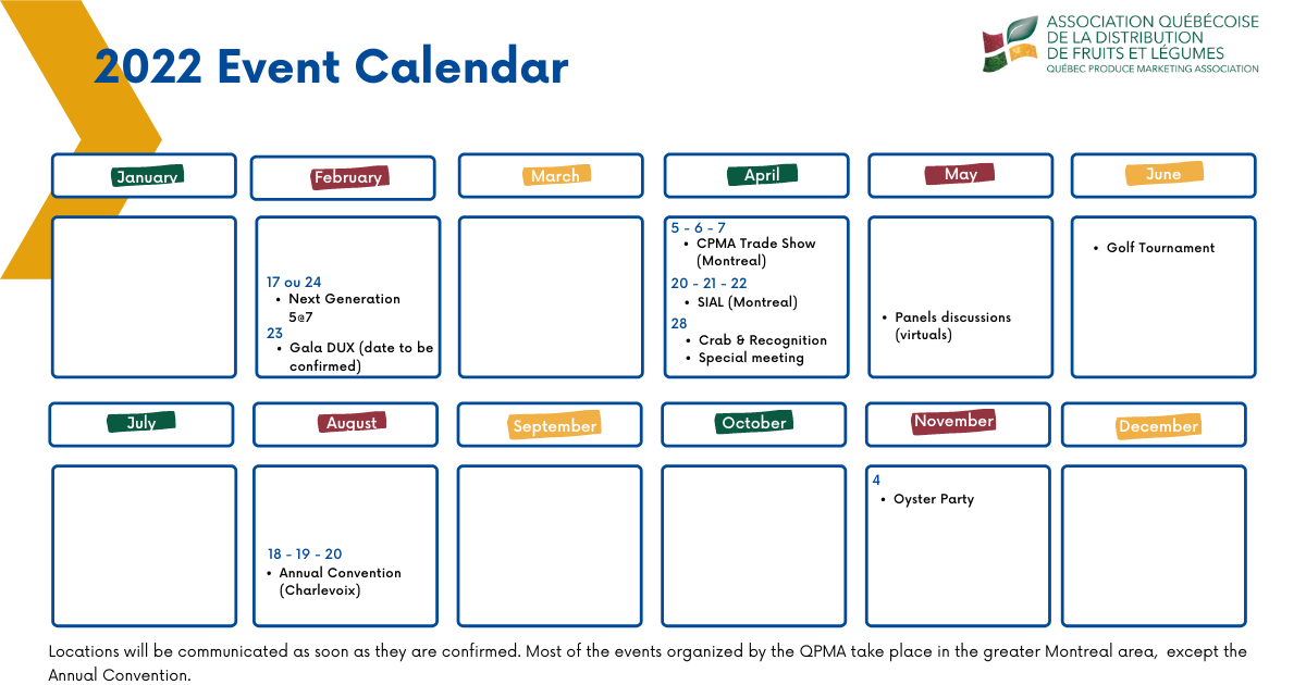 2022 Event Calendar