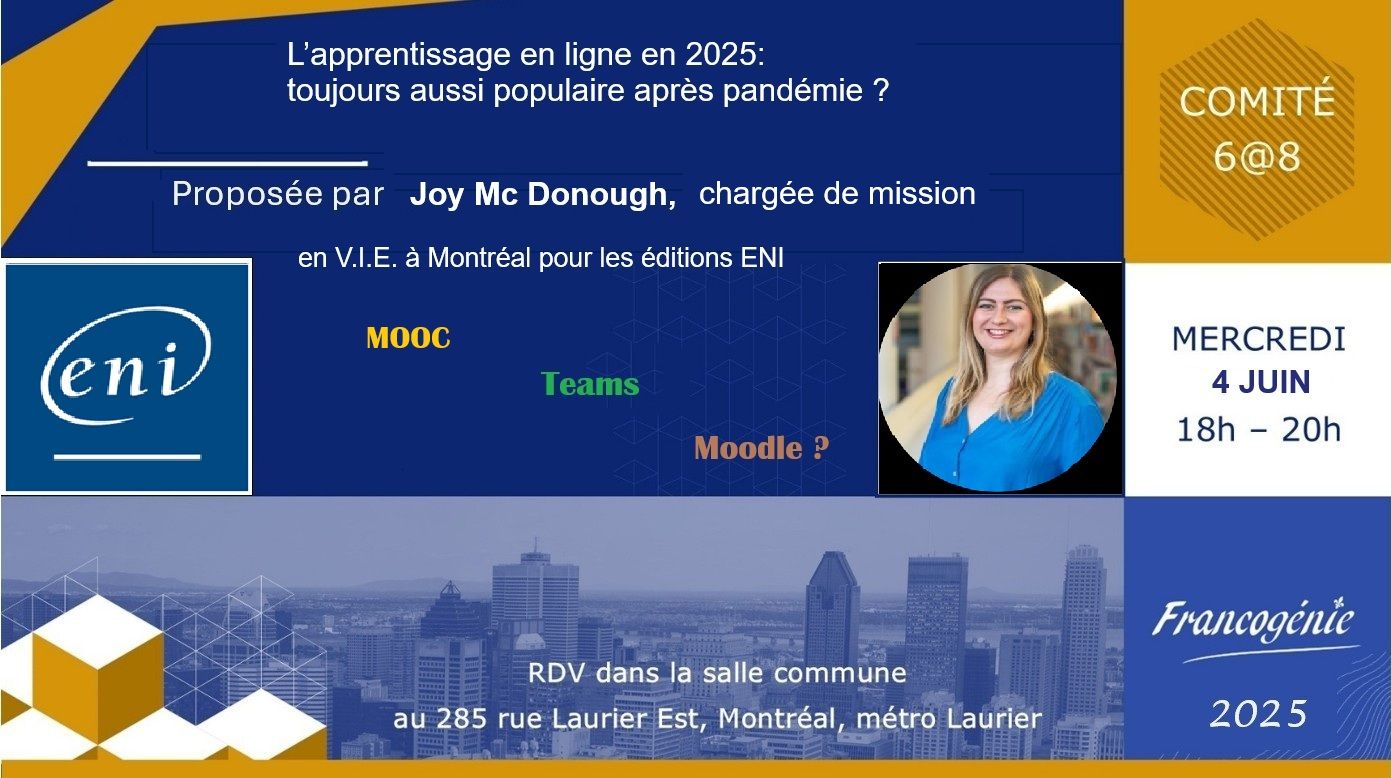 6 à 8 Francogénie : Juin 2025 - L'apprentissage en ligne en 2025