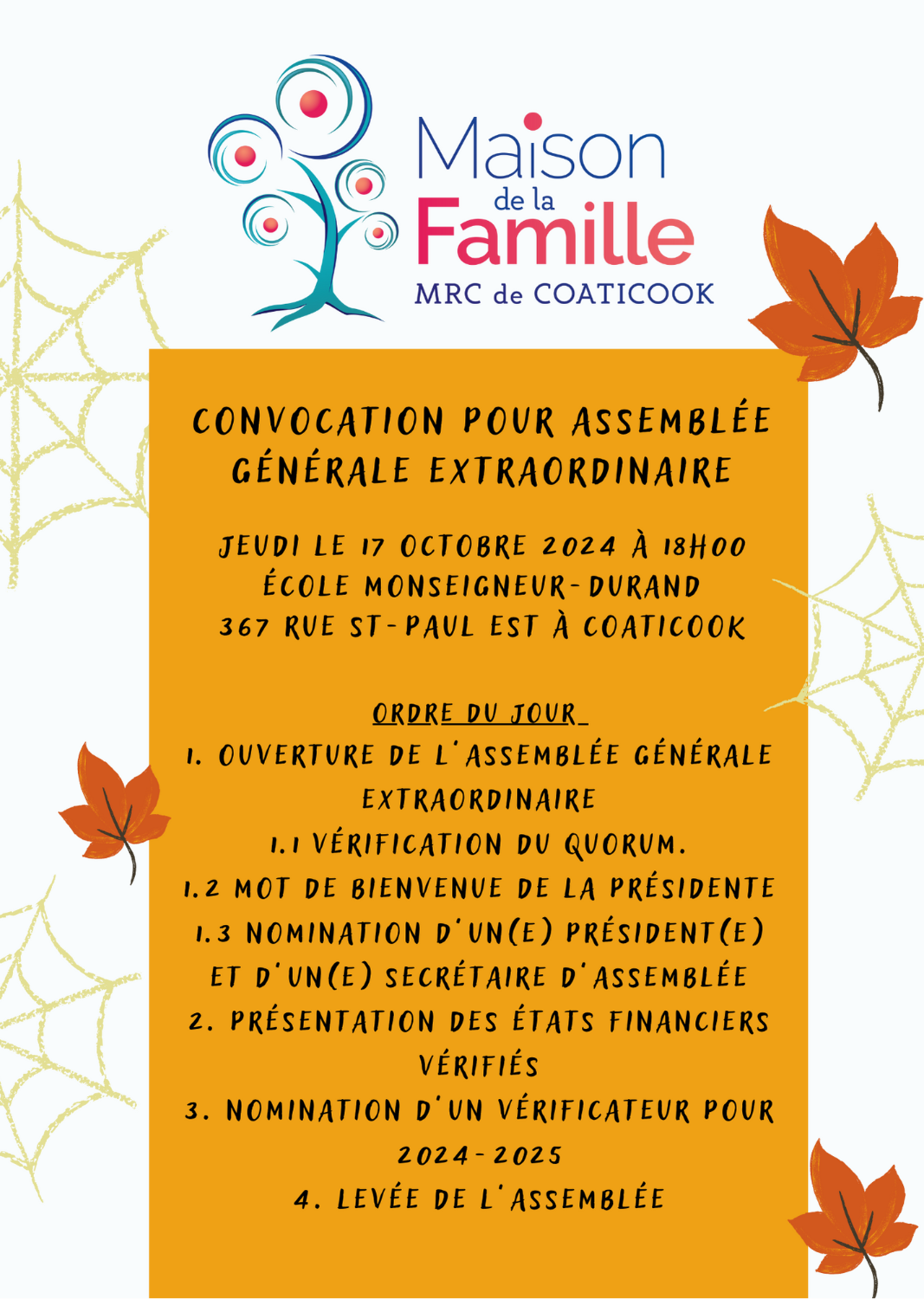 Assemblée générale extraordinaire