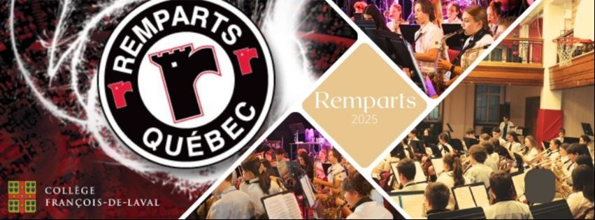 L'Harmonie senior du Collège François-de-Laval interprétera l'hymne national lors du match des Remparts de Québec, le 24 janvier à 19h!!