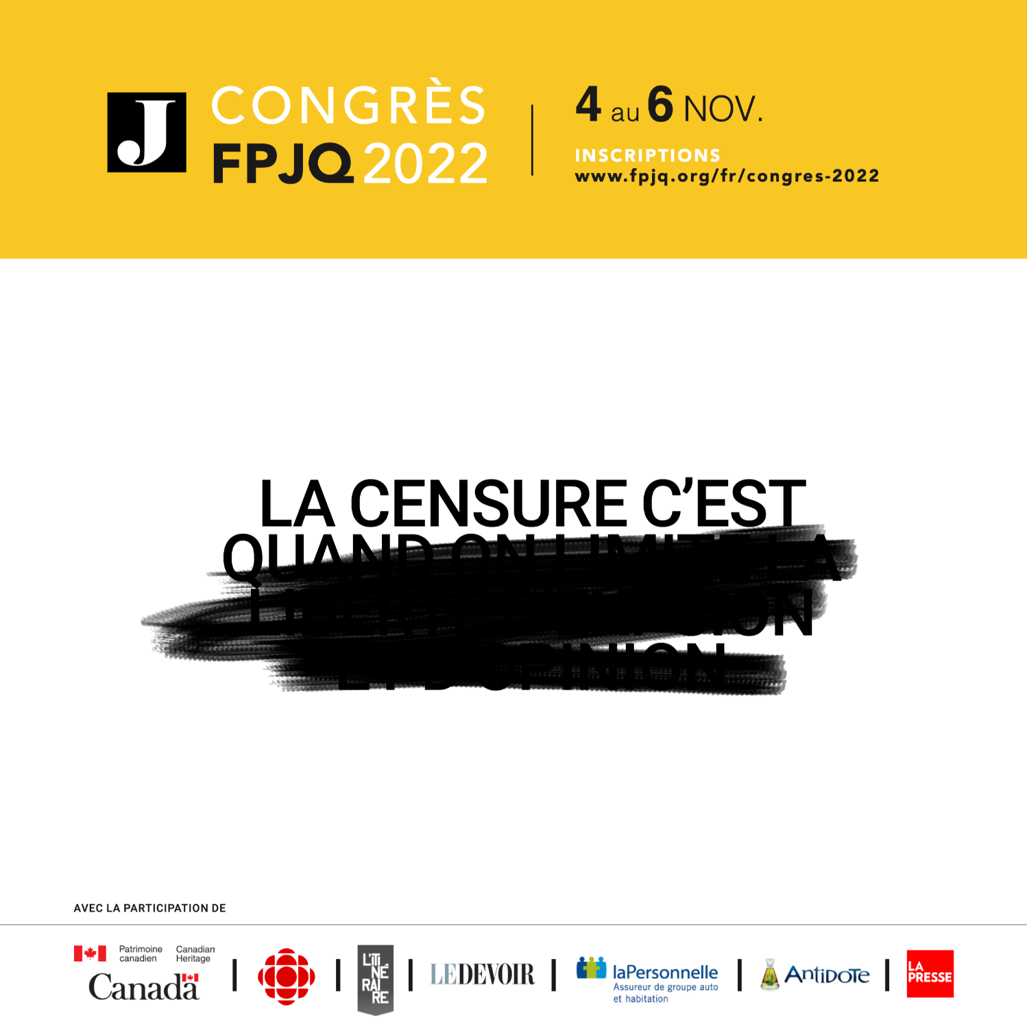 Congrès 2022 de la FPJQ : Ceci n'est pas de la censure