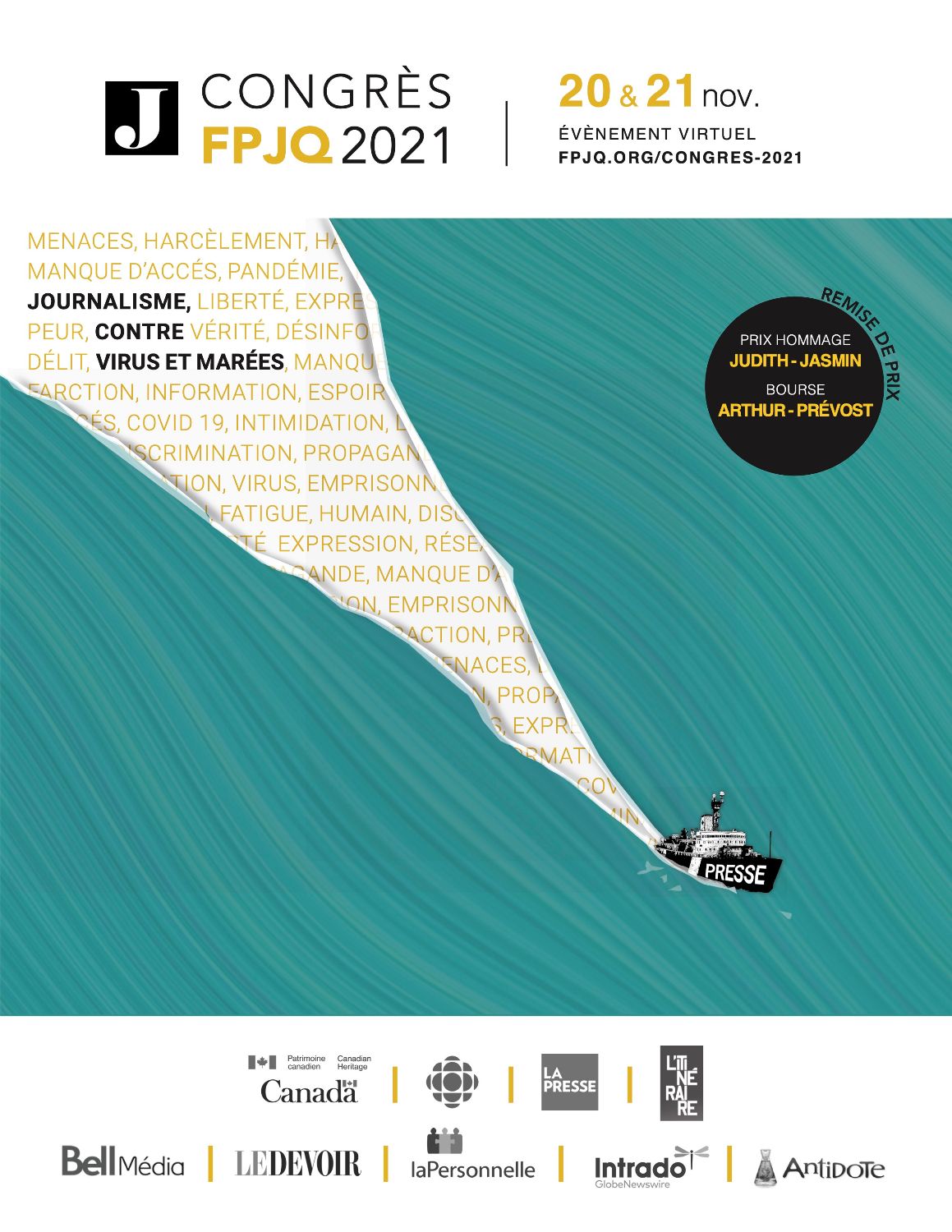 Congrès 2021 de la FPJQ - Journalisme, contre virus et marées