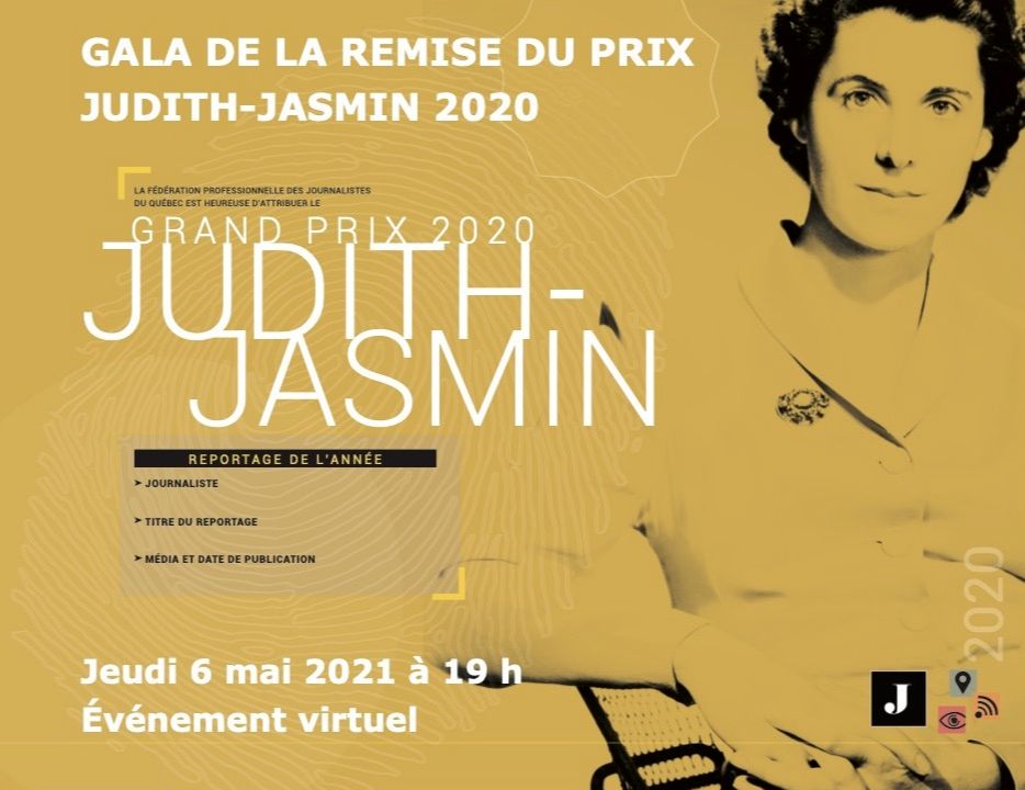 Gala de la remise des prix Judith-Jasmin
