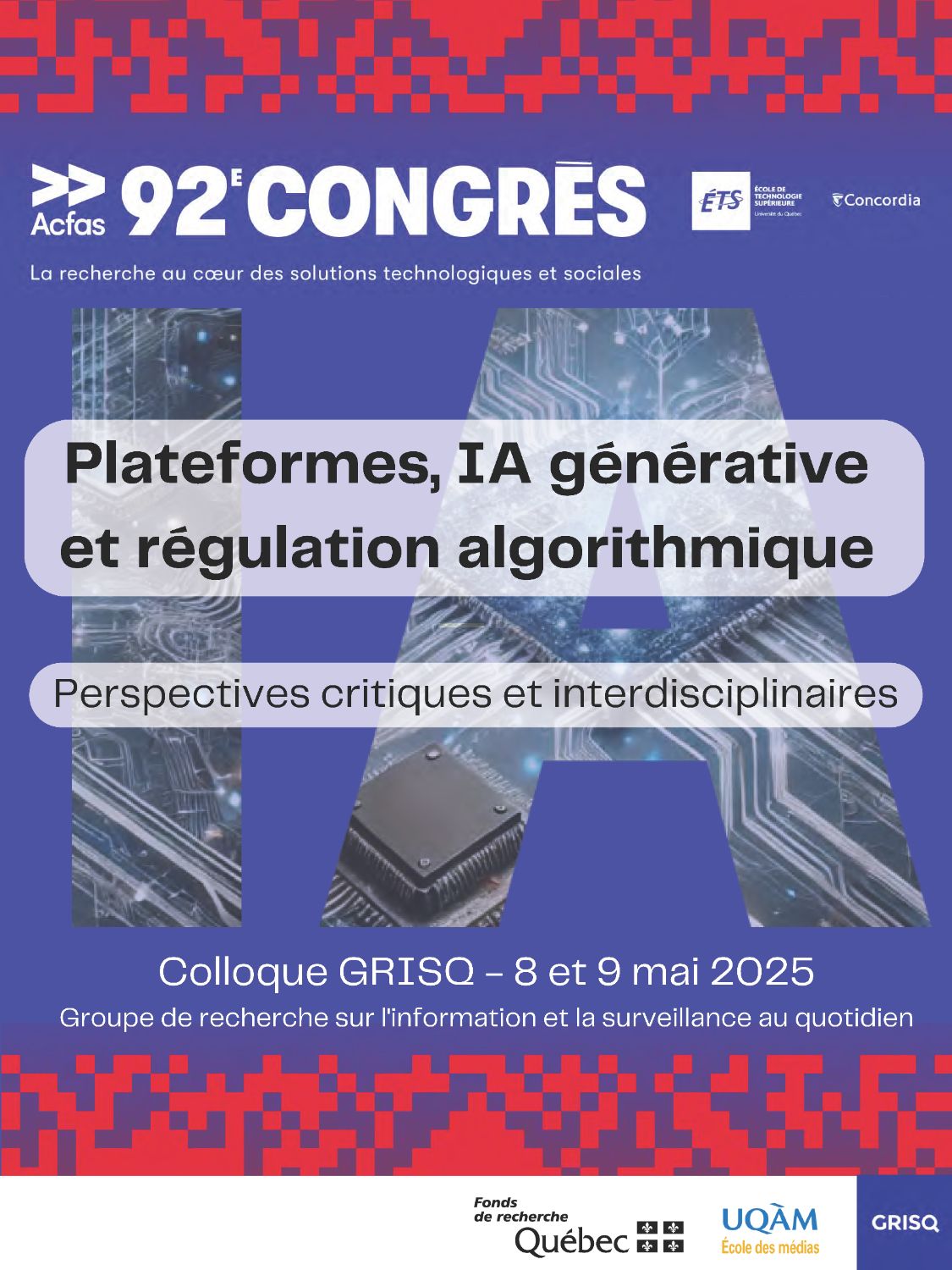Colloque Plateformes, IA générative et régulation algorithmique