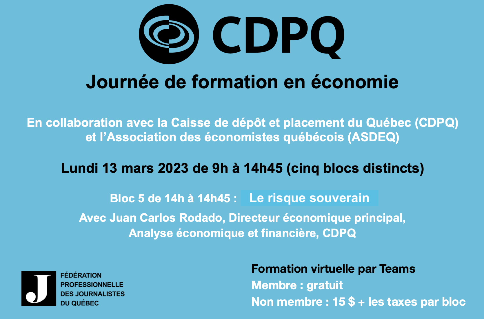 Formation économie CDPQ - ASDEQ - Bloc # 5 : Le risque souverain