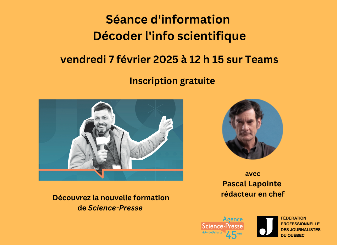 Séance d'information | Décoder l'info scientifique