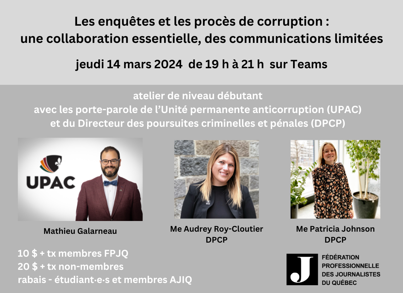 Les enquêtes et les procès de corruption : une collaboration essentielle et des communications limitées