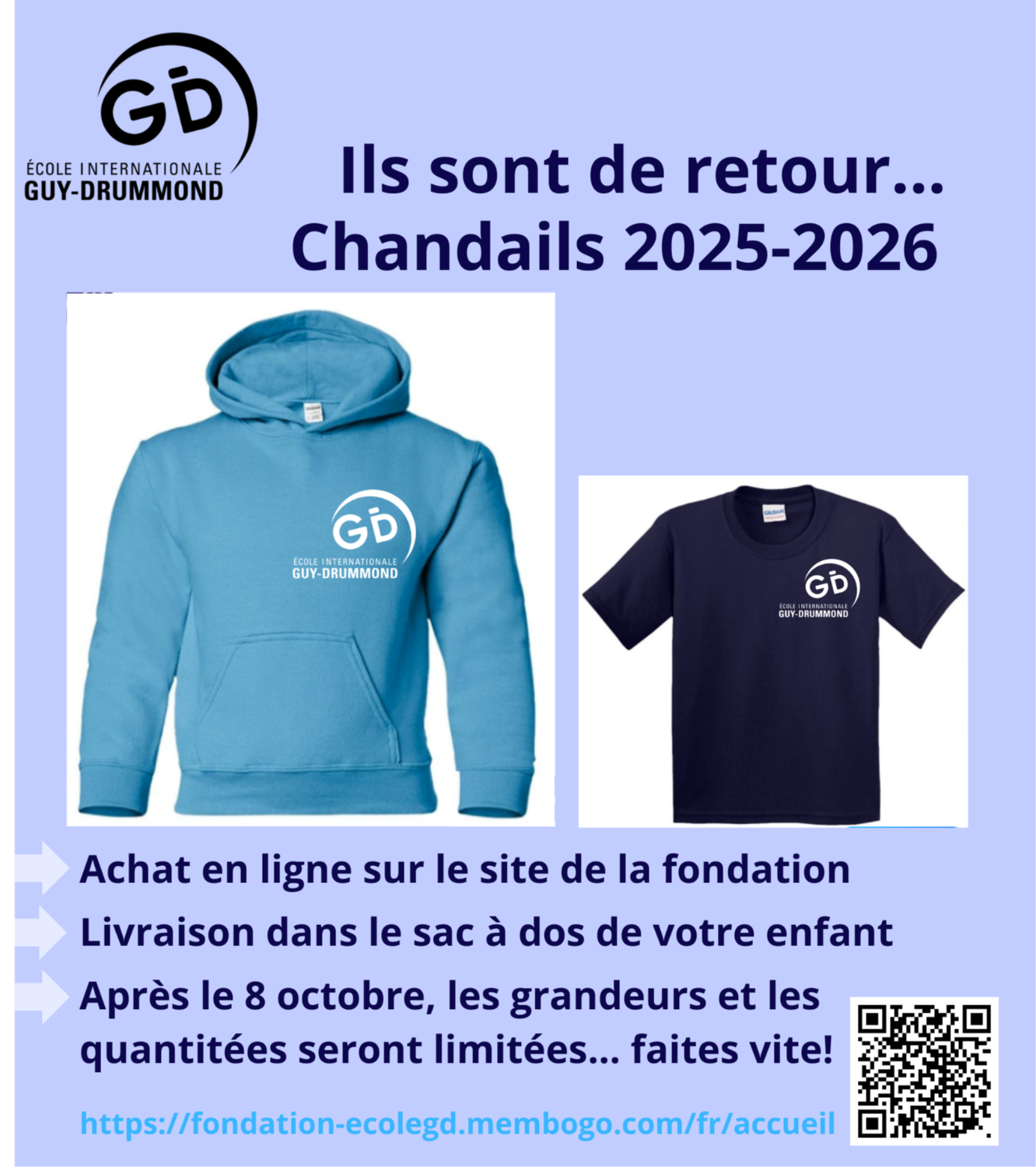 Vente de chandails Guy-Drummond 2025-2026