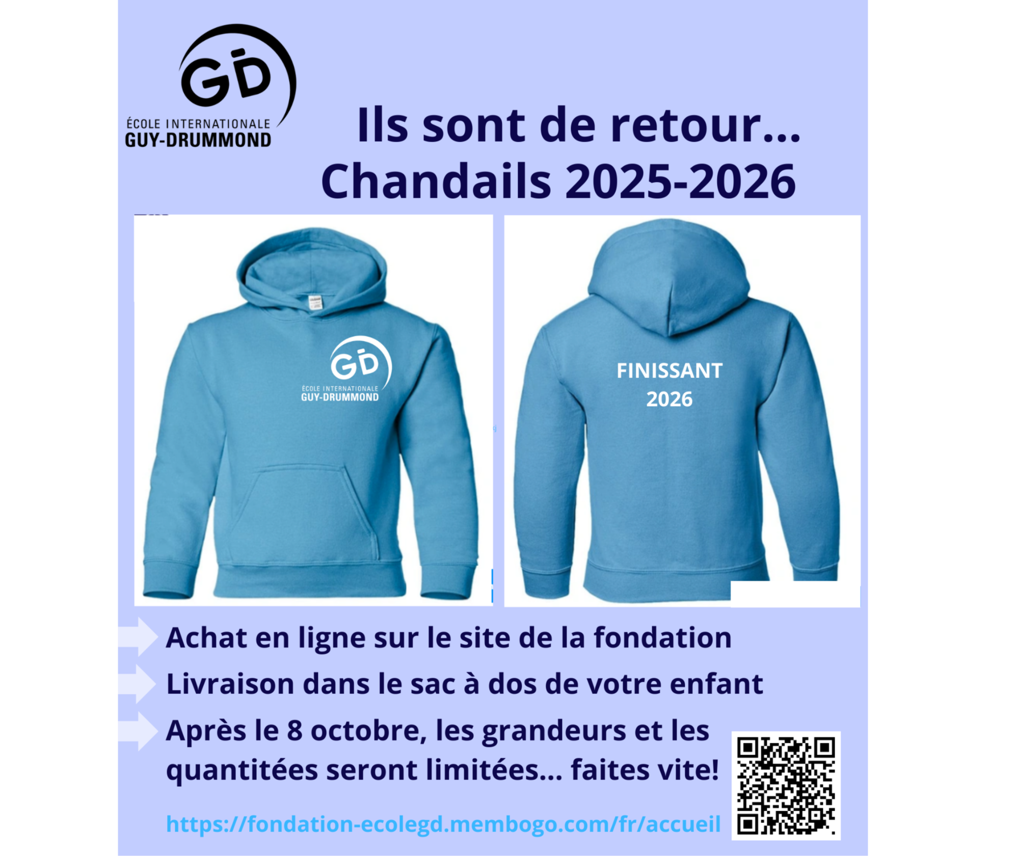 Vente de chandails FINISSANTS 2025-2026
