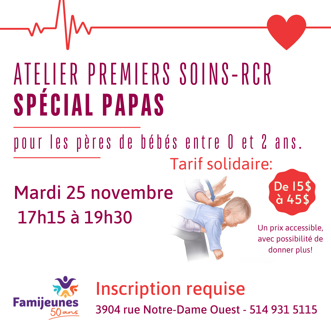 Atelier RCR spécial papas - 25 novembre