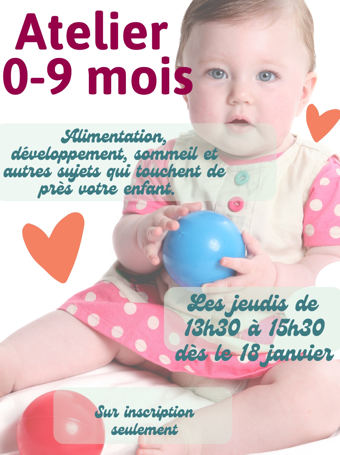 Ateliers 0-9 mois Hiver 2026