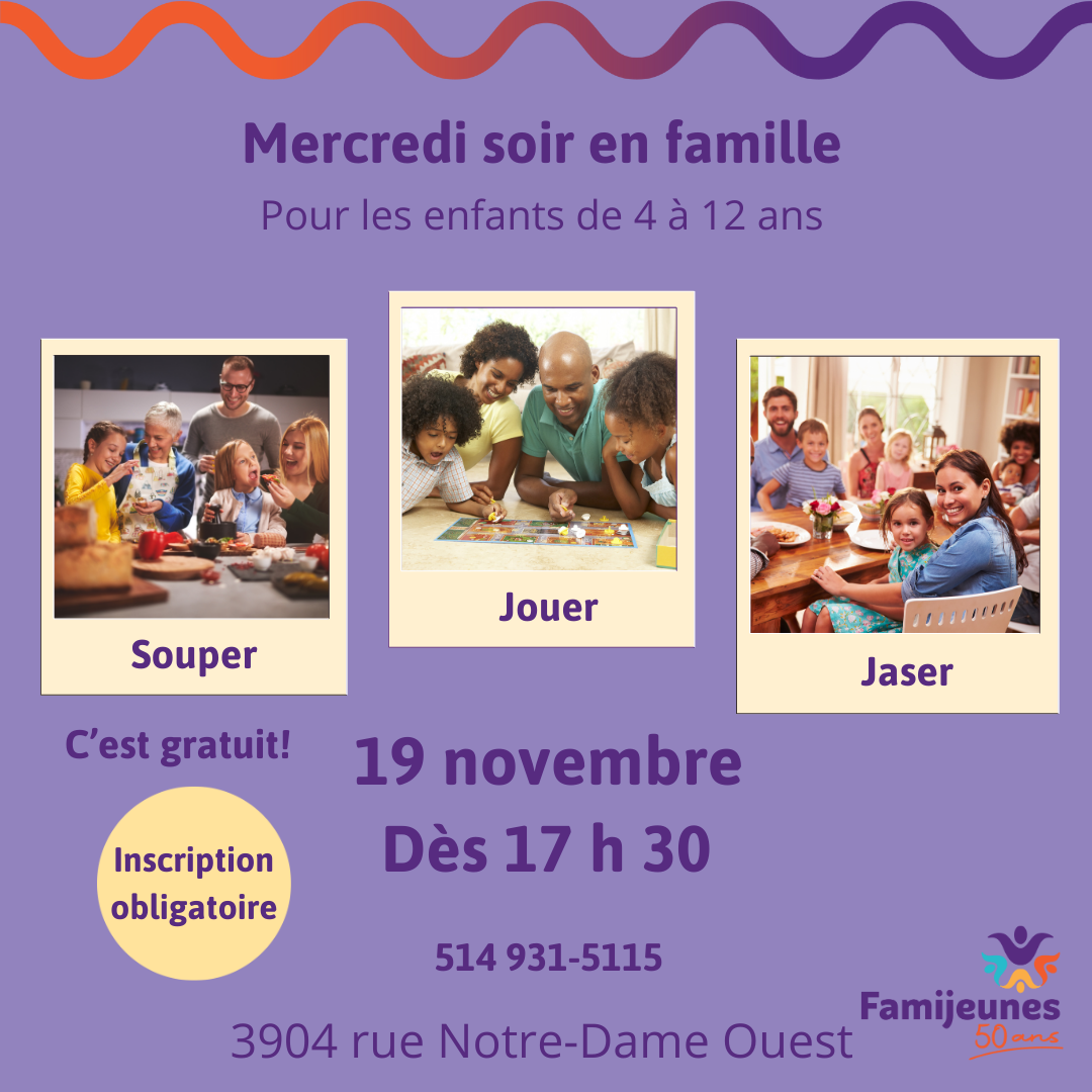 Mercredi soir en famille 19 novembre