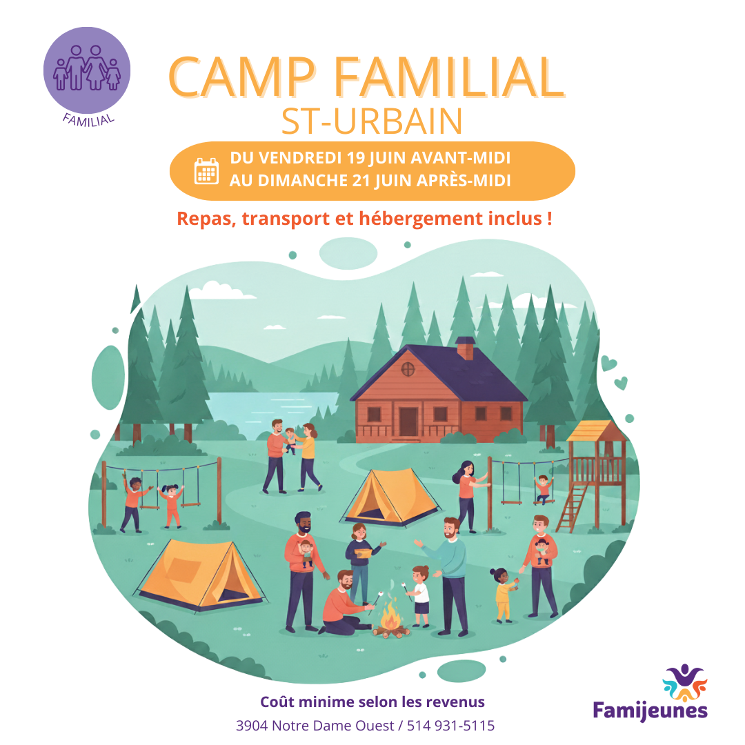Préinscriptions - Camp familial St-Urbain 2026