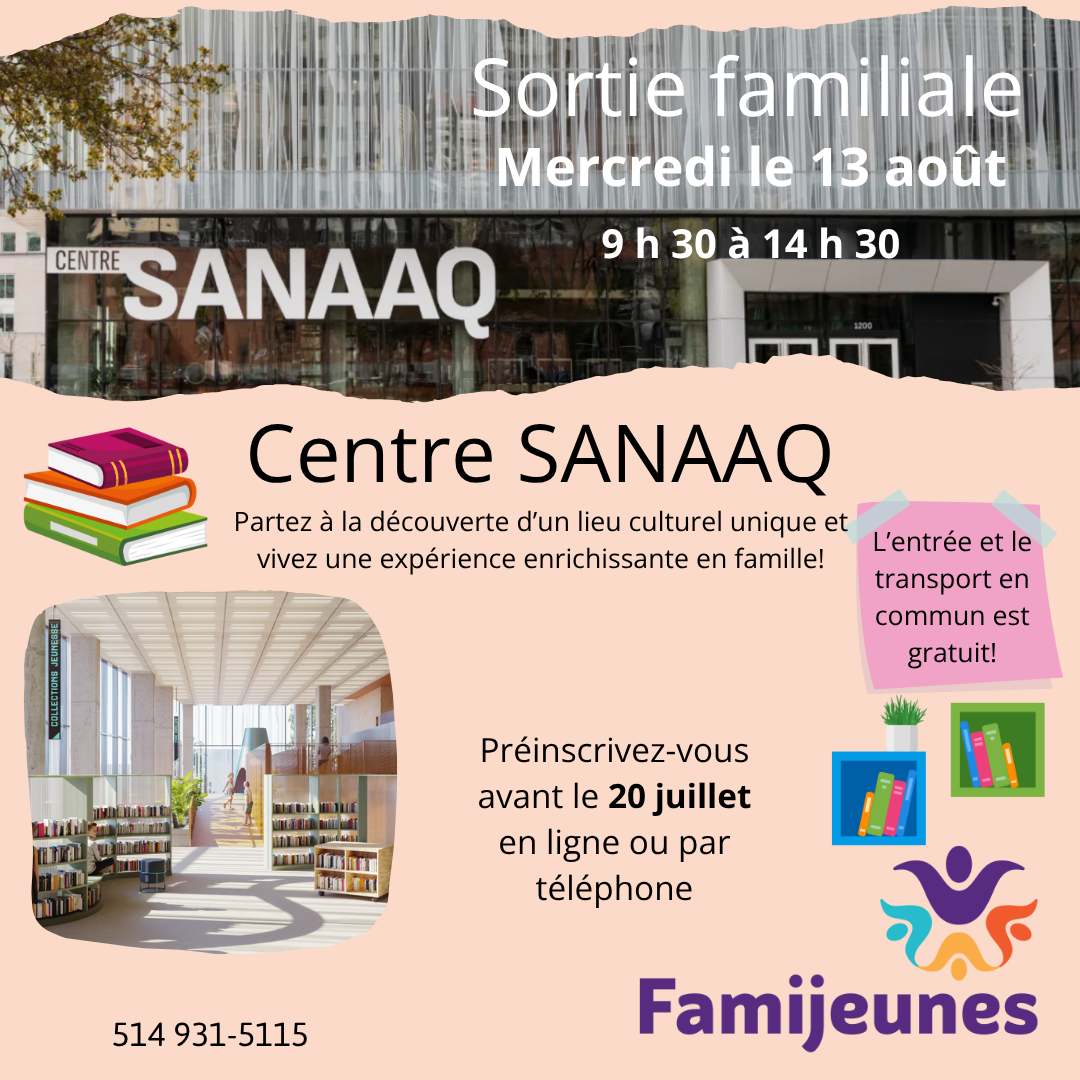Préinscriptions - Centre SANAAQ 2025