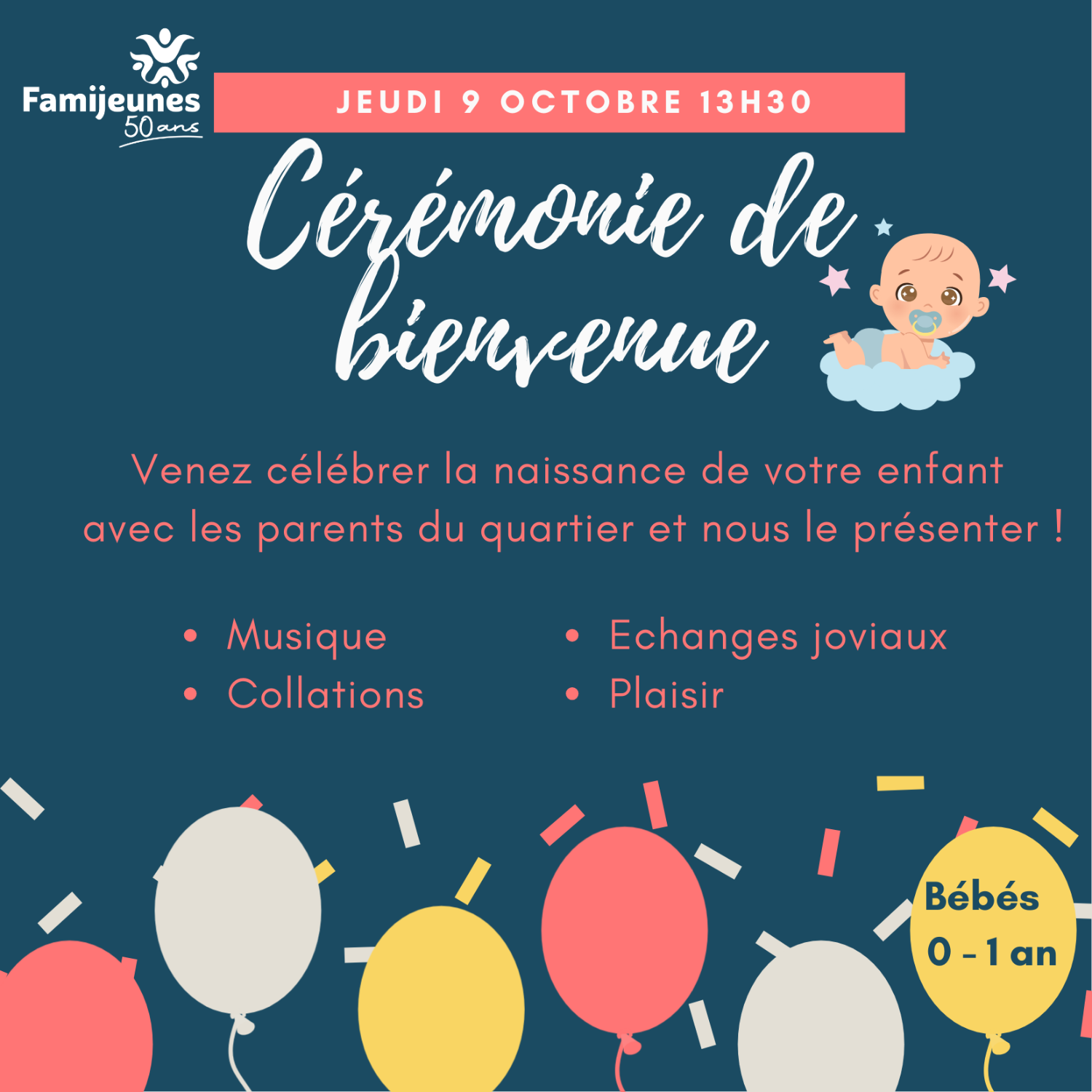 Cérémonie de bienvenue bébé 0-1 an