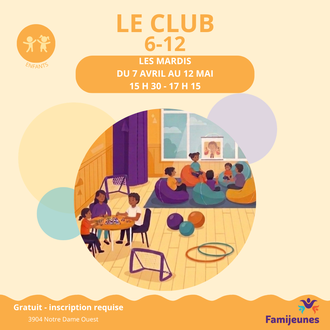 Préinscription Le Club 6-12 Printemps 2026