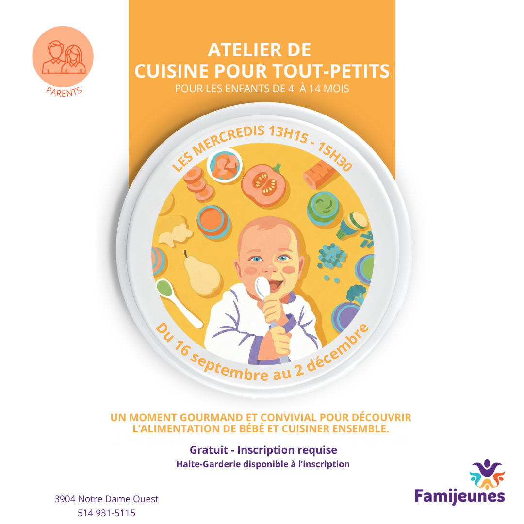 Cuisine pour tout-petits Automne 2026