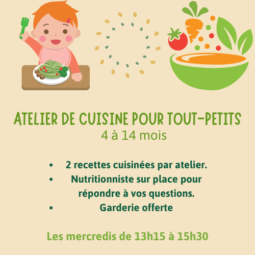 Cuisine pour tout-petits automne 2024