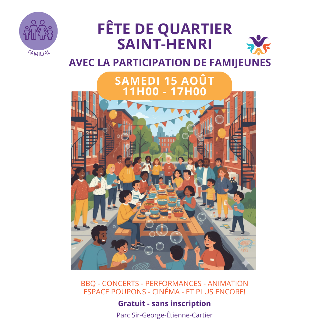 Fête de quartier St-Henri été 2026