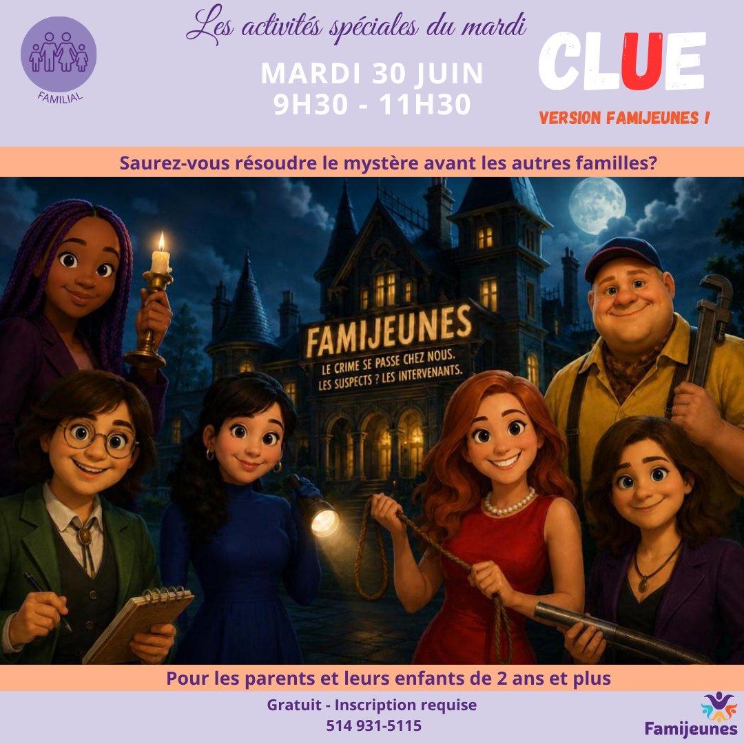 Clue version Famijeunes été 2026