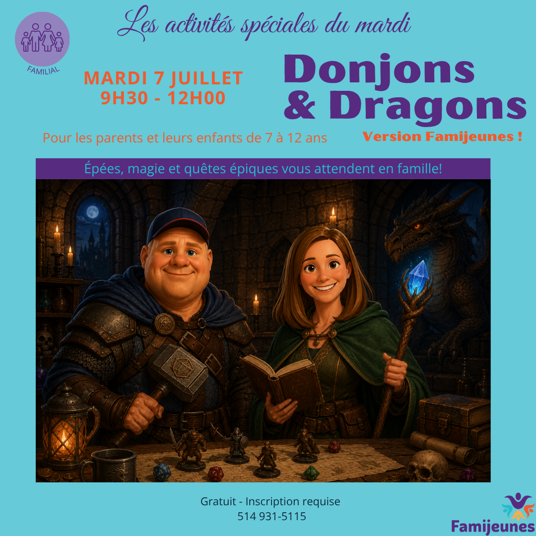 Donjons & Dragons version Famijeunes été 2026
