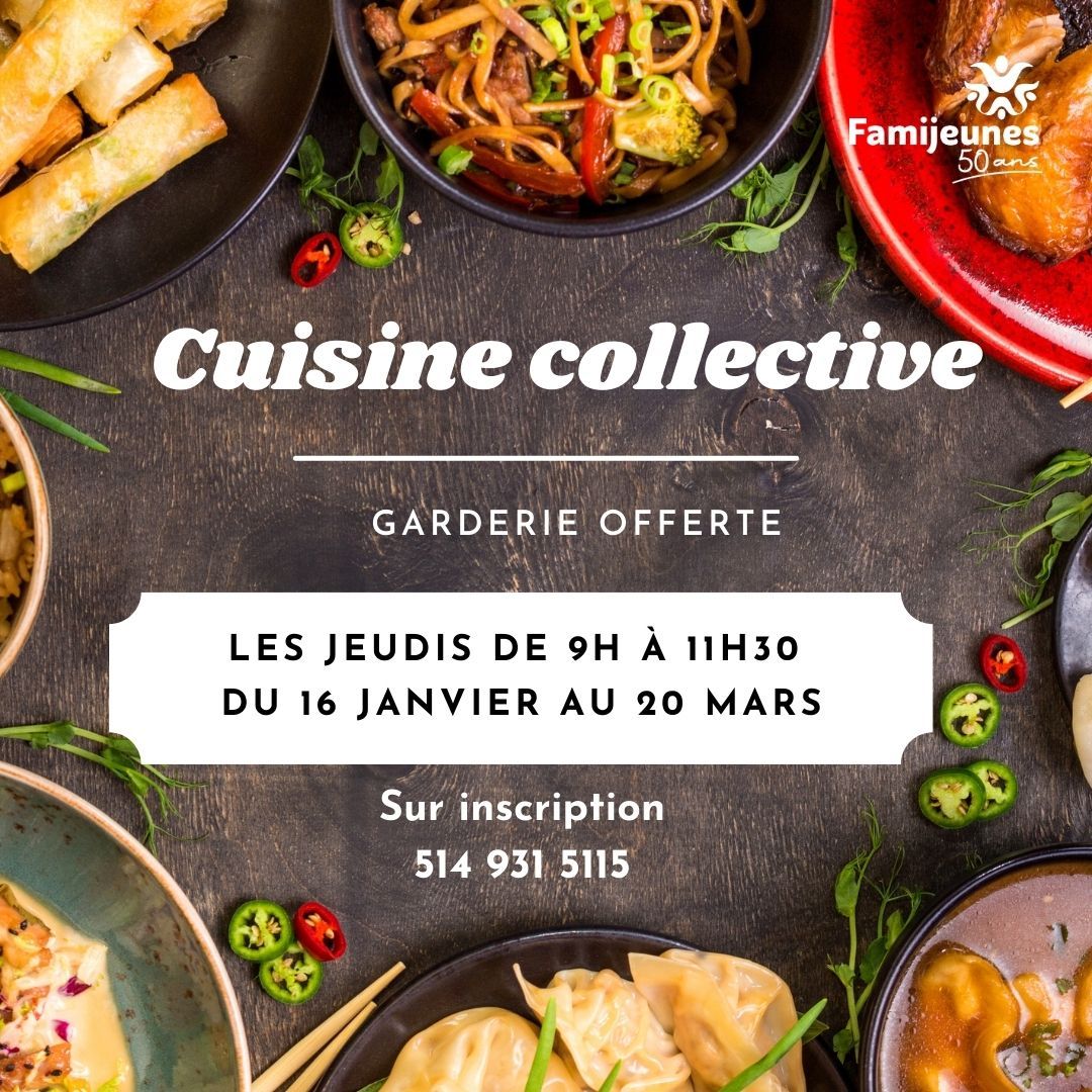 Préinscription - Cuisine collective Hiver 2025