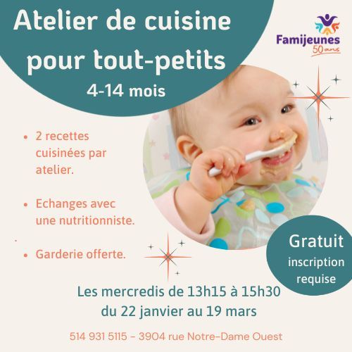 Cuisine pour tout-petits Hiver 2025