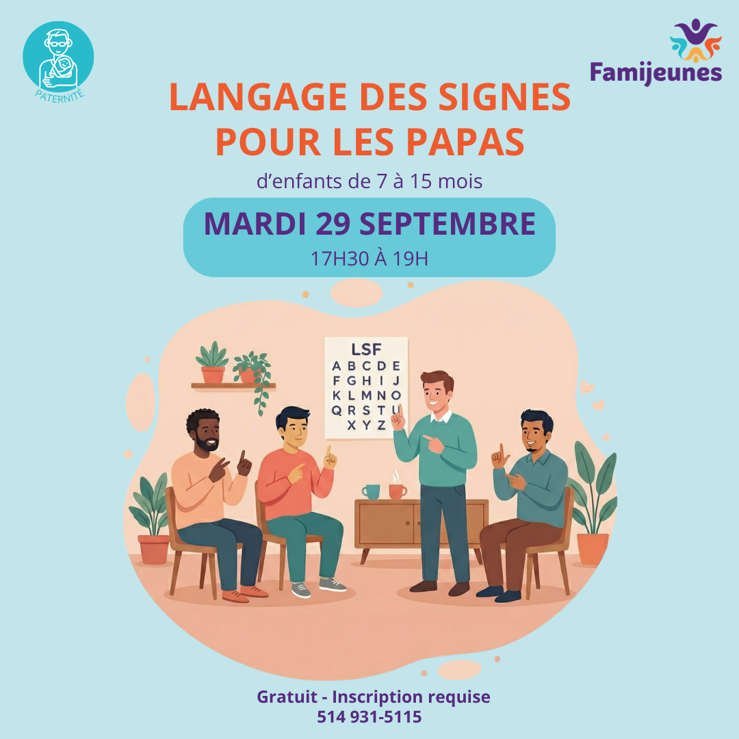 Langage des signes pour les papas Automne 2026