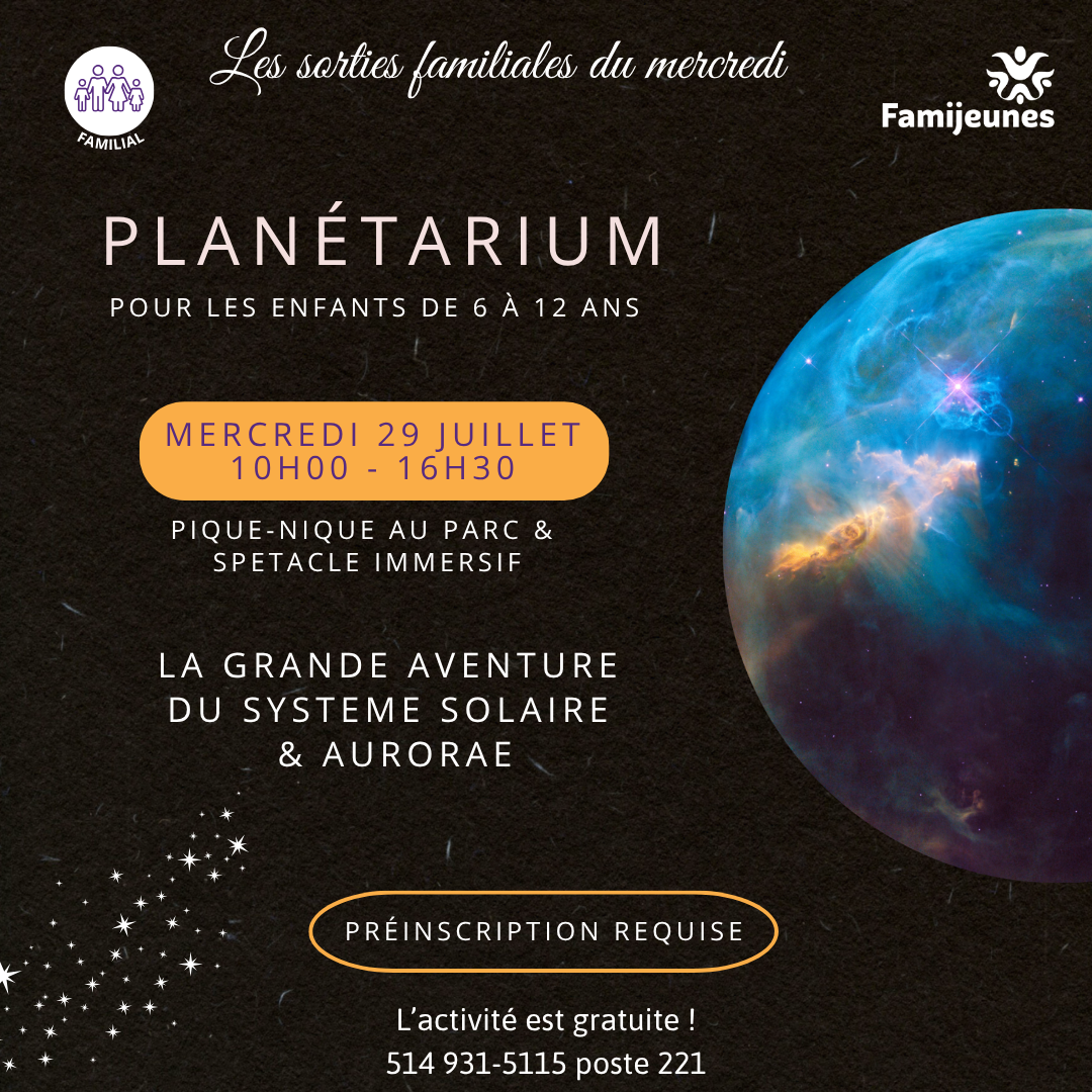Planétarium été 2026