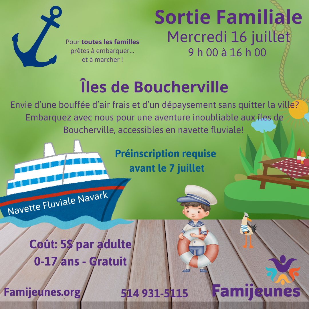 Préinscription - Sortie aux Îles-de-Boucherville 2025