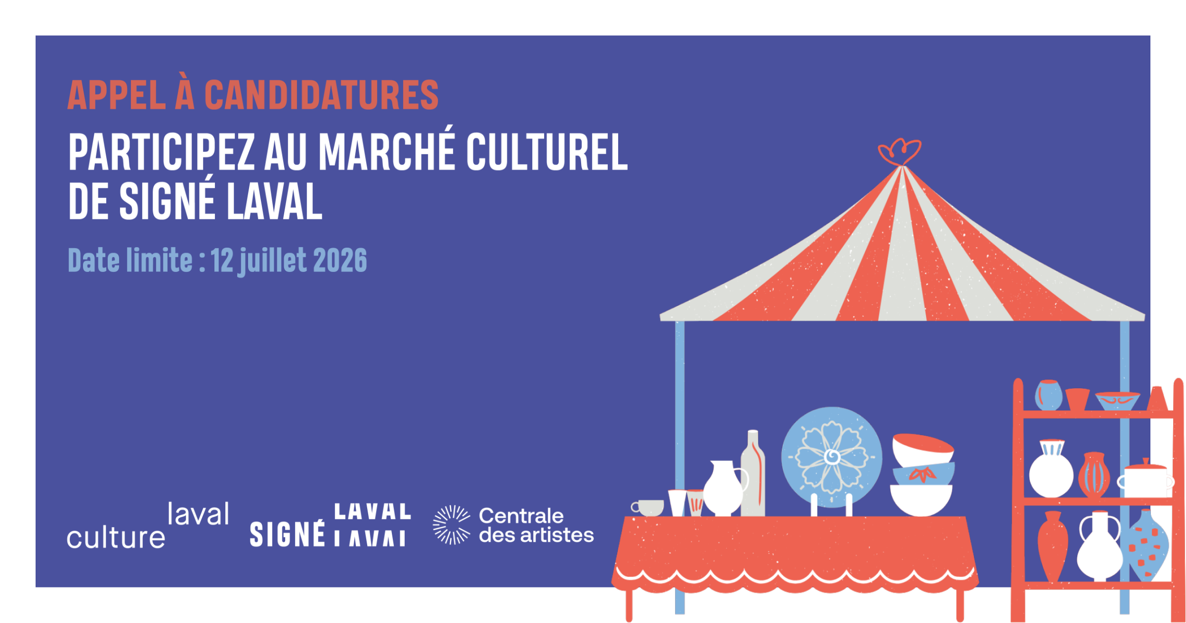 Appel à candidatures - Marché culturel Signé Laval