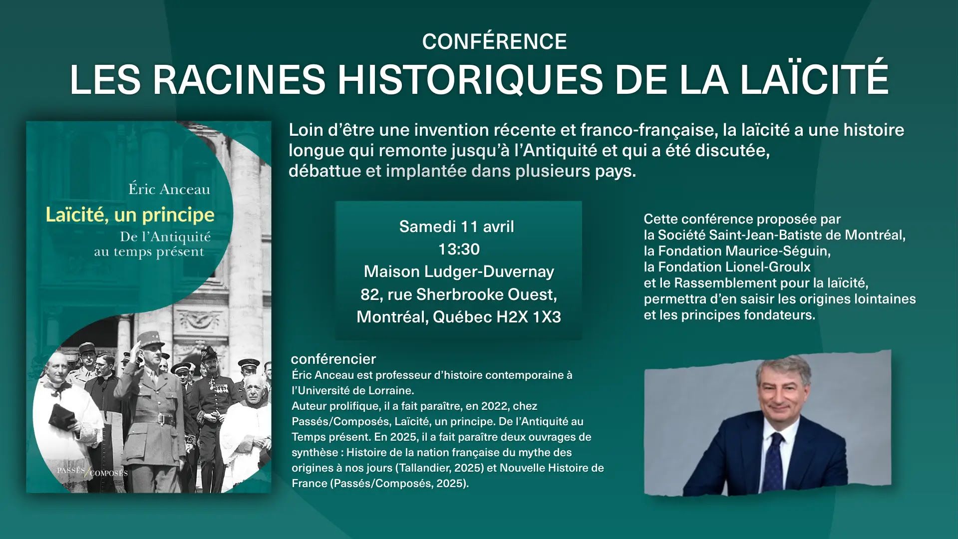 Conférence Éric Anceau - Les racines historiques de la laïcité