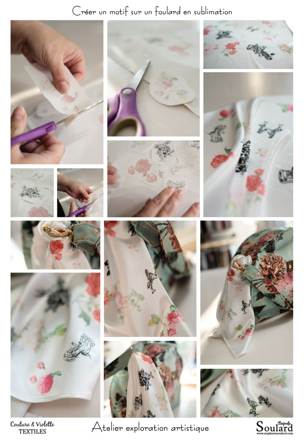 Création d'un foulard de satin avec Couture & Violette Textiles · SAMEDI