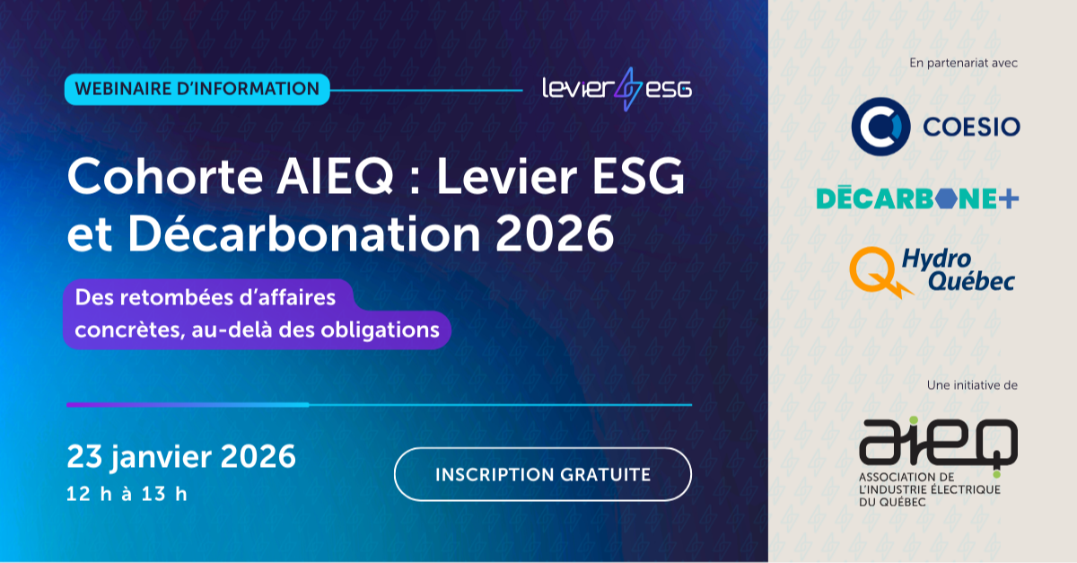 Webinaire d’information | Levier ESG et décarbonation