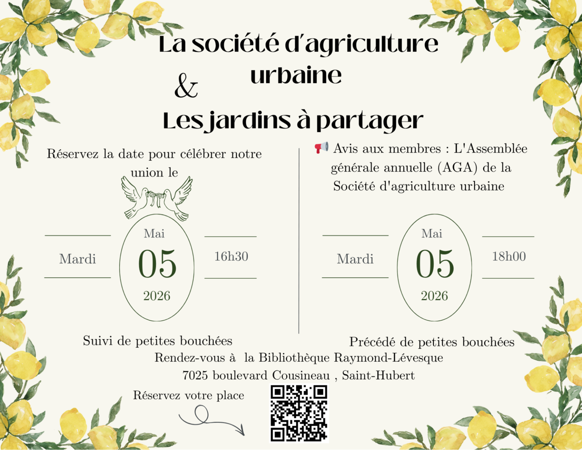 La Société d’agriculture urbaine & Les jardins à partager