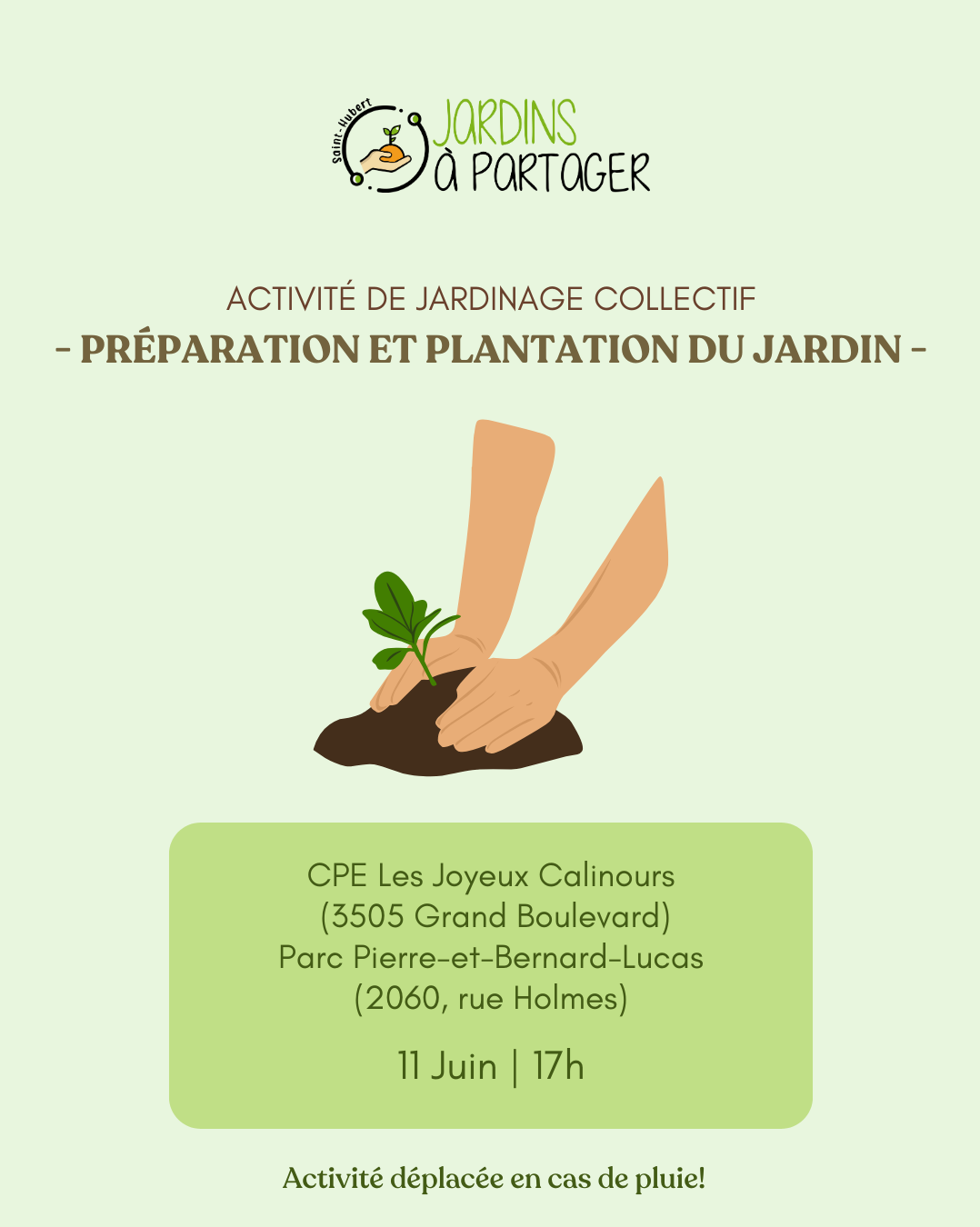 Préparation et plantation du jardin