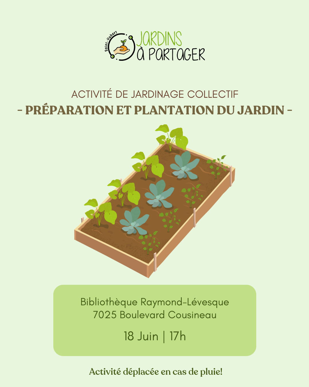 Préparation et plantation du jardin