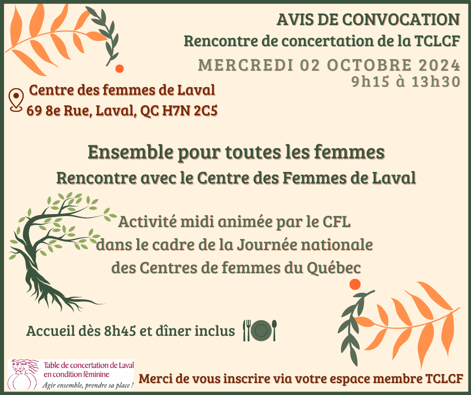 Rencontre de concertation octobre 2024