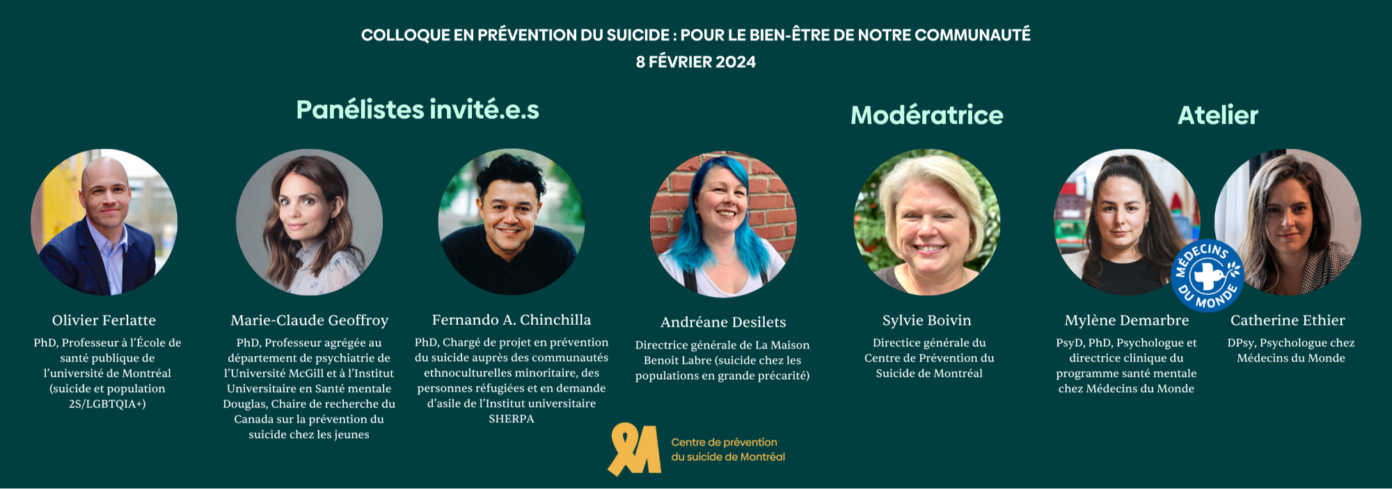 Colloque en prévention du suicide : Pour le bien-être de notre communauté