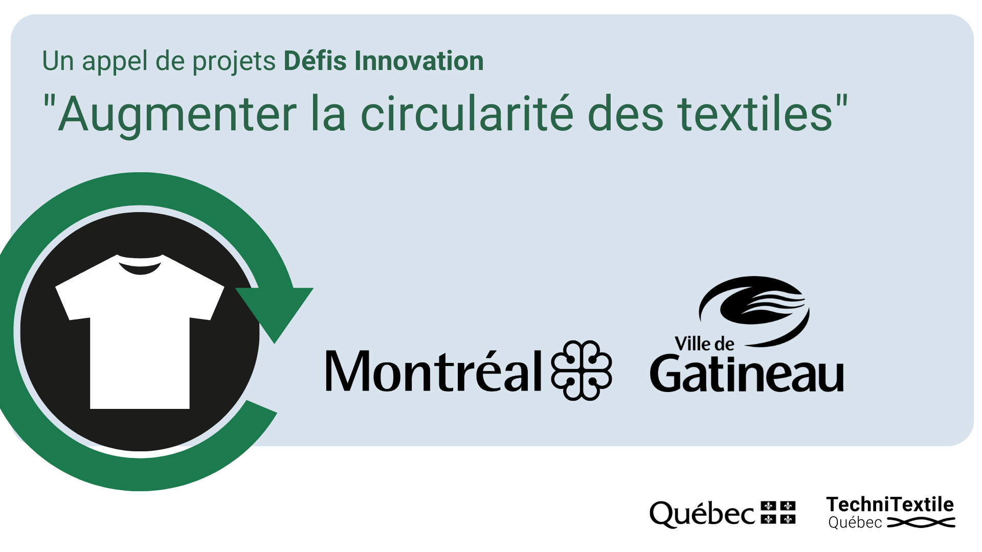 Les villes de Montréal et de Gatineau lancent un Défi Innovation pour augmenter la circularité des textiles