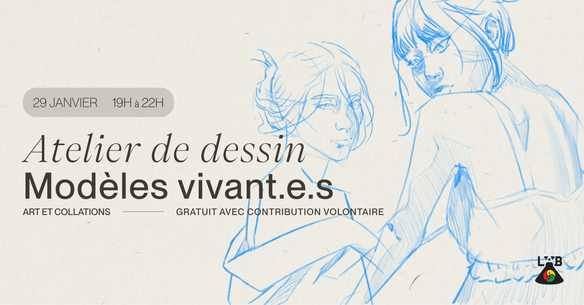 Atelier de dessin : modèles vivant·e·s