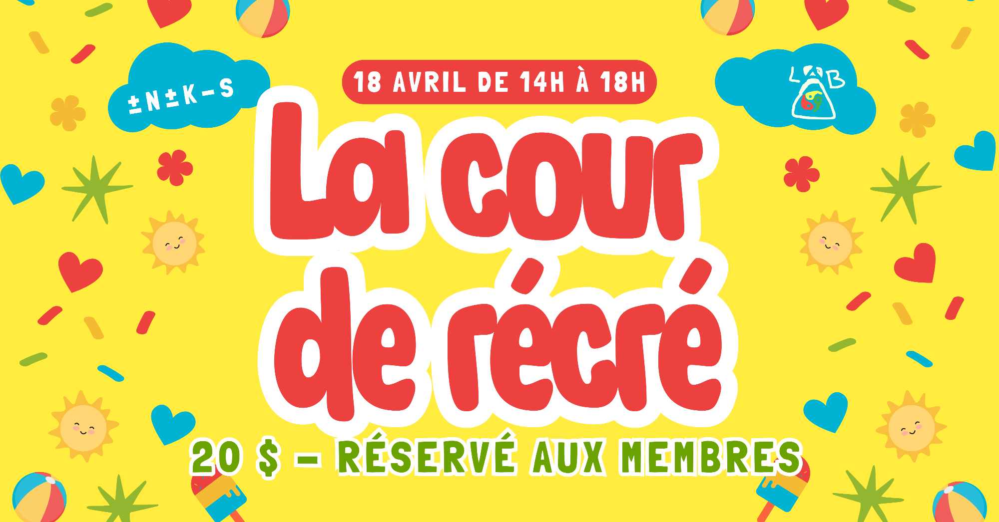 Après-midi de jeux : la cour de récré ±N ±K -S